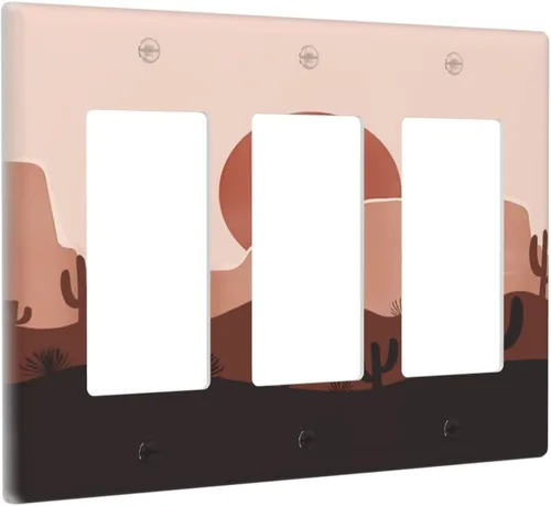 Miniatura 59 de Placa de pared de 1 cuadrilla, diseño de playa, océano, amanecer, mar, atardecer, cubierta de interruptor de luz en blanco, decorativo, sin