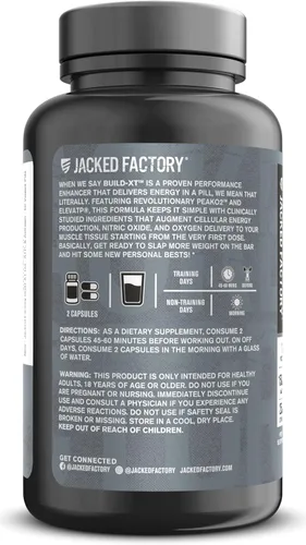Miniatura 9 de Build-XT Muscle Builder - Suplemento diario de construcción muscular para crecimiento muscular y fuerza, con potentes ingredientes Peak02 y ElevATP
