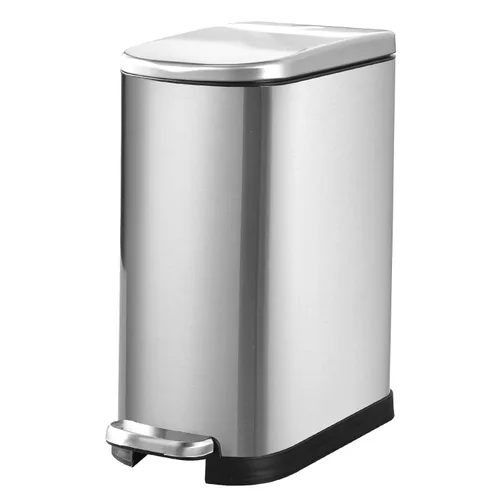 Miniatura 9 de ELPHECO Basurero de baño con tapa de cierre suave, 3.5 galones / 13.5 litros de acero inoxidable con cubo interior extraíble, papelera para baño