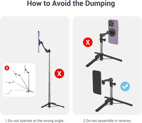 Miniatura 6 de Trípode magnético para selfie stick con control remoto, soporte magnético para iPhone 17 16 15 14 13 12 Pro Max Mini, trípode de teléfono