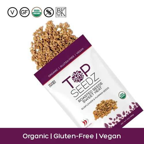 Miniatura 4 de Top Seedz Semillas tostadas dulces veganas certificadas sin gluten Paquete de 2 6 onzas Hecho de semillas de girasol y calabaza sin cáscara