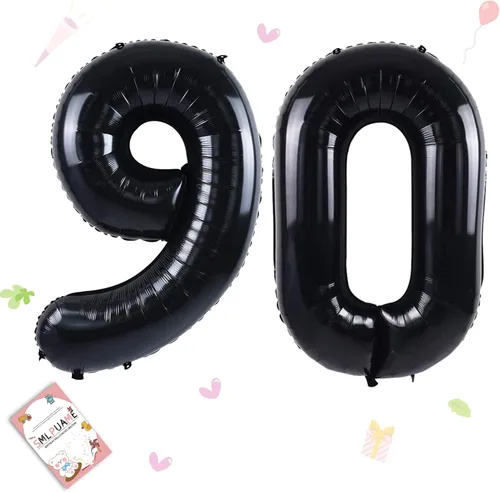 Miniatura 92 de Globos de números de 40 pulgadas del 0 al 9 dorados grandes del número 0, globos digitales para suministros de decoración de celebración de fiesta