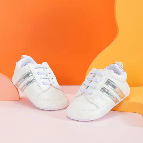 Miniatura 3 de Tenis unisex de piel sintética de alta calidad para bebé, suela antideslizante suave, para recién nacidos, zapatos de casa para cuna