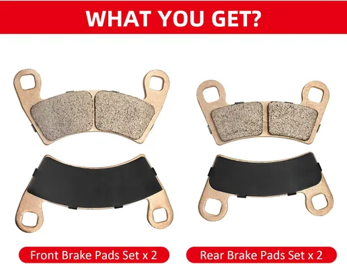 Miniatura 6 de Pastillas de freno delanteras y traseras sinterizadas para Polaris Ranger-1000 2018-2024 General-1000 2016-2024 RZR-900-4 2015-2018 RZR-1000-S4