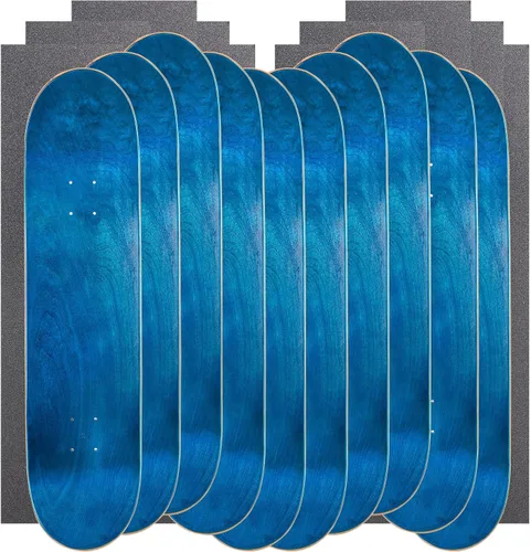 Cal 7 Tablas de patineta en blanco con agarre, juego de 10