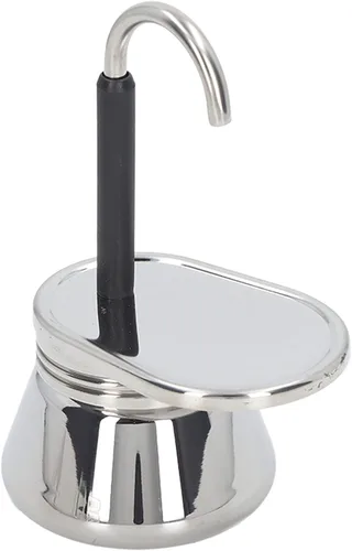 Miniatura 9 de 1 taza de una sola boquilla moca, cafetera de café de acero inoxidable de 1.7 onzas líquidas, mini estufa, cafetera italiana para el hogar, fiestas
