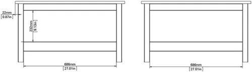 Miniatura 3 de Pemberly Row Mesa auxiliar, acabado negro mate, madera de ingeniería, 31.89 pulgadas de ancho x 31.89 pulgadas de profundidad x 17.72 pulgadas