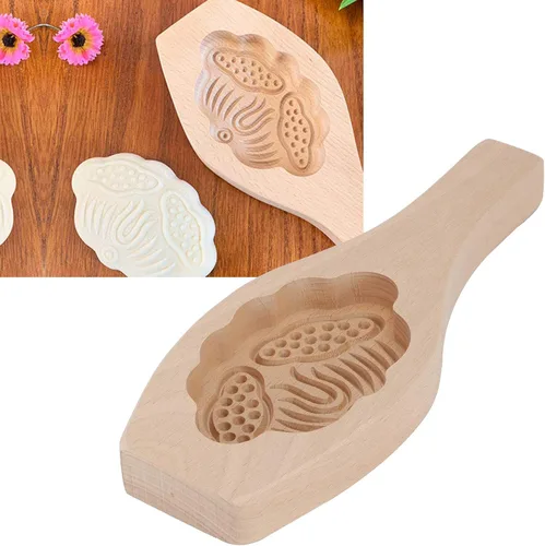 Miniatura 4 de Hornear Wood Mooncake DIY Herramientas de decoración de cocina Bollo al vapor Pastelería (Lotus)