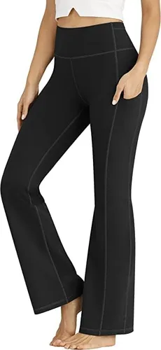 Miniatura 2 de IUGA Bootcut Yoga Pants for Women with Pockets High Waisted Workout Pants Tummy Control Bootleg Work Pants for Women