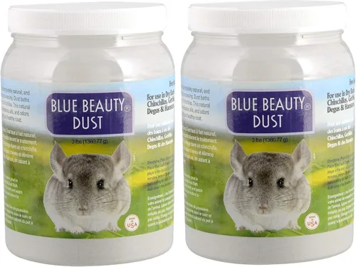 Miniatura 2 de Lixit Blue Beauty® Polvo de chinchilla – Polvo seco de aseo para hámsters, jerbos, degus y animales pequeños – Fabricado en los Estados Unidos