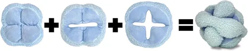 Miniatura 4 de Glory To Dog Blue Snuffle Knot - Juguete Interactivo para Perros, Pelota Rompecabezas de 4" con 8 Chilladores y Crujido – Juguete de Enriquecimiento