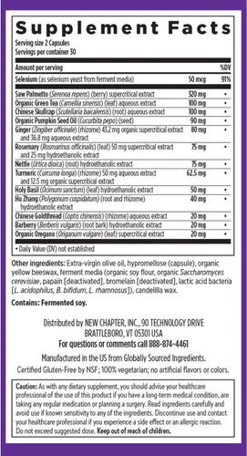 Miniatura 6 de New Chapter Suplemento de próstata Zyflamend con palma enana americana + aceite de semilla de calabaza + cúrcuma para la salud de la próstata