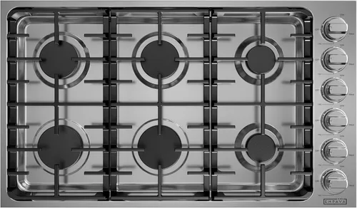 Miniatura 10 de Empava Placa de cocina de gas de 24 pulgadas con 4 quemadores sellados - Rejillas continuas resistentes - NG/GLP Convertible - Superficie de vidrio