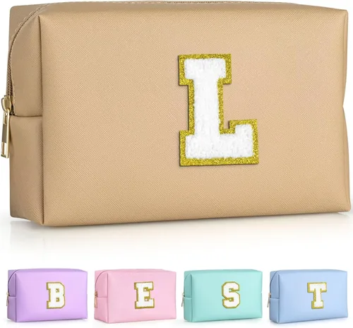 Miniatura 86 de TOPEAST - Bolso de maquillaje para mujer, G Blanco nacarado-rosa