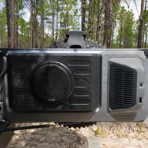 Miniatura 7 de Stinger Ford Bronco (2021+) - Caja de subwoofer montada en la puerta oscilante de 800 W de 12 pulgadas, subcaja compacta sellada para añadir graves
