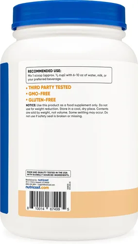 Miniatura 4 de Nutricost Polvo aislado de proteína de suero (masa de pastel, 2 libras)