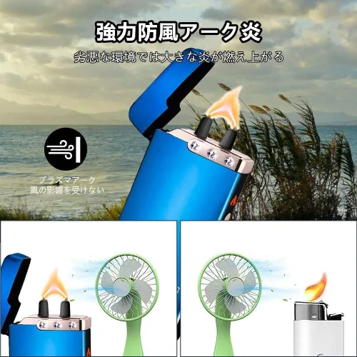 Miniatura 2 de GADATOP Encendedor de Plasma de Arco de Llama, Encendedores Eléctricos, Encendedores Eléctricos Recargables USB a Prueba de Viento Impermeables