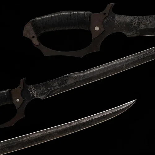 Miniatura 3 de Cuchillo machete de hoja de acero de alto manganeso para corte de árboles, resistente, full tang, para supervivencia al aire libre, caza, táctica