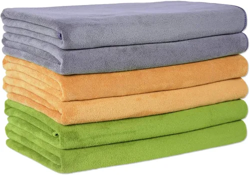 Miniatura 26 de JML Toallas de microfibra, juegos de toallas de baño (paquete de 6, 27 x 55 pulgadas), extra absorbentes, de secado rápido, multiusos, para baño