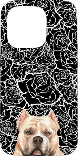 Miniatura 14 de American Bulldog Bully Dog Rose Flower Black White Pattern Case for iPhone 17