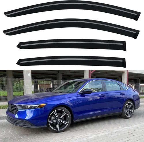 Miniatura 39 de YQAUTEC Viseras de Ventana Protectores de Lluvia para Honda Civic 2022 2023 2024 2025 2026, Deflectores de Viento de Ventilación de Ventana Fuera