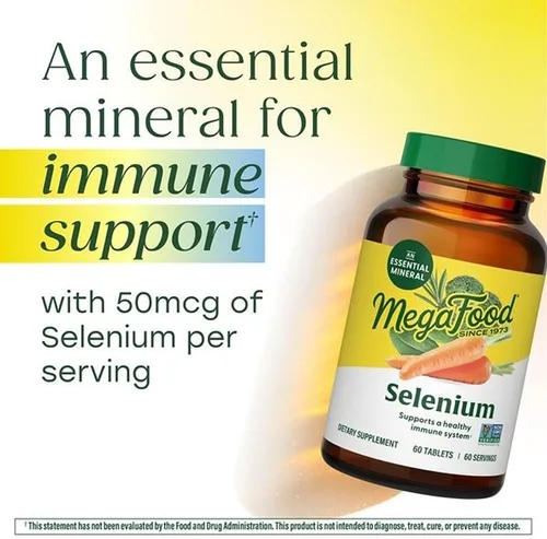 Miniatura 3 de MegaFood Selenio – Selenio 50 mcg, suplemento de selenio con mezcla de alimentos y hierbas – Apoyo inmunológico – Vegano, sin OMG – Hecho sin 9