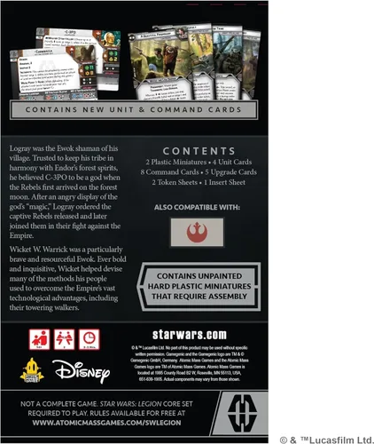 Miniatura 3 de Star Wars: Legion Logray & Wicket COMMANDER EXPANSION – Heroic Ewoks! Juego de miniaturas de mesa, juego de estrategia para niños y adultos, a