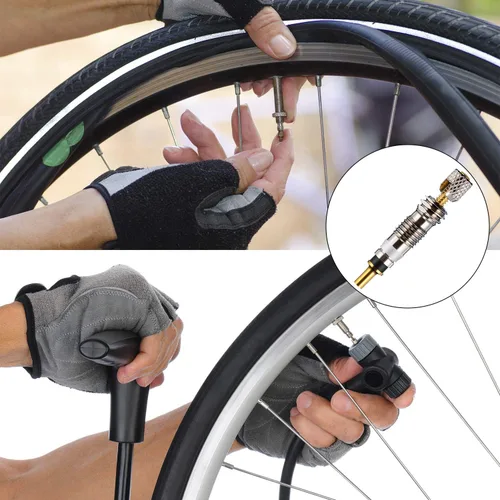 Miniatura 3 de Boao 20 Piezas Núcleo de Válvula Presta de Bicicleta de Repuesto de Latón sin Cámara para Bicicleta de Carretera MTB sin Cámara, Stan's, Vittoria