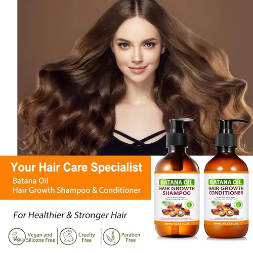 Miniatura 3 de Batana Oil - Juego de champú y acondicionador orgánico Batana con cebolla, romero, árbol de té de argán, productos para el cabello espesante
