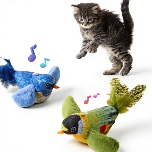 Paquete de 2 juguetes para gatos con hierba gatera que estimulan los instintos naturales de caza de los gatos de interior, juguete interactivo de