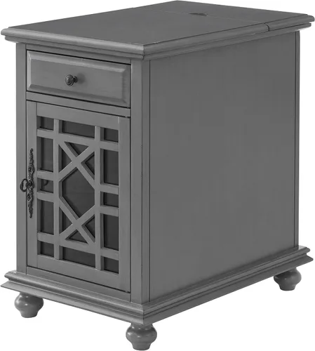 Miniatura 14 de Martin Svensson Home Elegante mesa auxiliar para silla con potencia, 24 pulgadas de ancho x 16 pulgadas de profundidad x 25 pulgadas de alto, negro