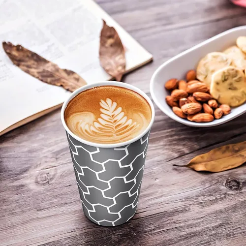 Miniatura 6 de Paquete de 180 tazas de café de 16 onzas, tazas de café desechables de papel caliente de 16 onzas, taza de café de papel aislada para bebidas frías