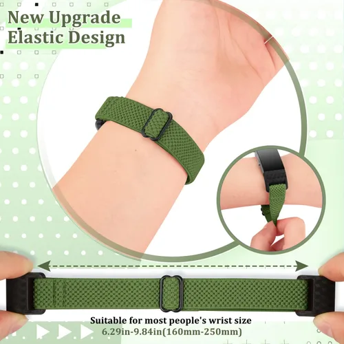 Miniatura 3 de TumpCez Bandas elásticas compatibles con Fitbit Charge 2, correa de repuesto ajustable elástica de nailon suave Solo Loop para Fitbit Charge 2