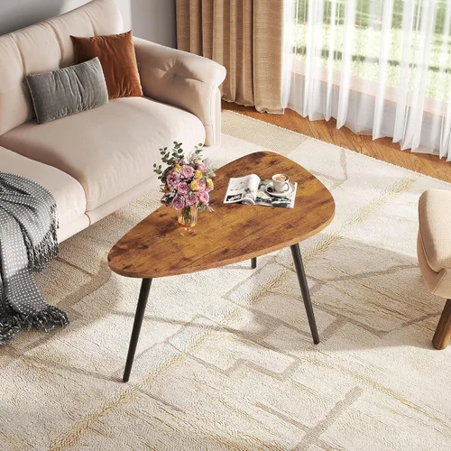 Miniatura 2 de WLIVE Mesas de centro ovaladas, mesa de centro moderna para sala de estar, mesa auxiliar para espacios pequeños, oficina en casa, fácil montaje