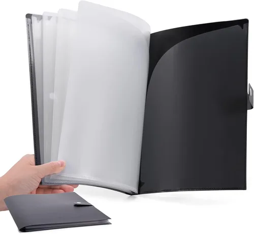Cesil Carpeta de Archivos de 10 Bolsillos, Carpeta Organizadora de Proyectos de Papel A4 Tamaño Carta con Botón de Presión, Organizador de
