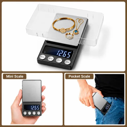 Miniatura 3 de SKEAP Báscula digital para monedas, escala de gramos, 0.00 oz de precisión para coleccionistas de monedas, cajeros bancarios y uso doméstico
