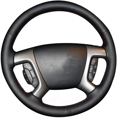 Miniatura 16 de Funda de volante de cuero genuino Loncky para Chevrolet 2008-2013 Silverado 1500 / Silverado 2500 3500/2007-2014 Tahoe/2007-2014 Suburban