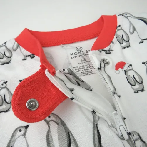 Miniatura 3 de HonestBaby Sleep and Play Footed Holiday Pajamas One-Piece Sleeper Zip-front Organic Cotton PJs BabyBoys,Girls,Unisex(LEGACY)