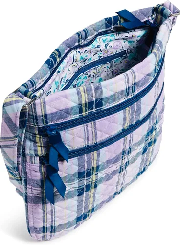 Miniatura 4 de Vera Bradley Bolso cruzado hipster de algodón con triple cremallera para mujer