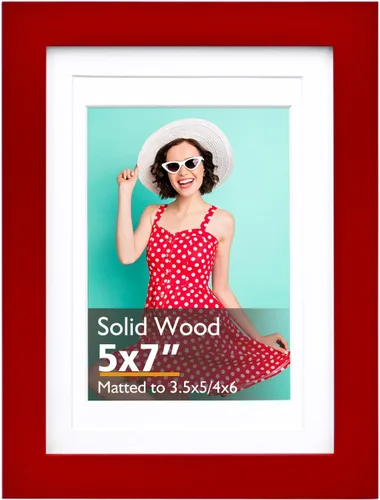 Miniatura 227 de KINLINK 3.5x5 Picture Frame, Ash Black Solid Wood Frame with Plexiglass for Table Top and Wall Mounting, Photo Frame for Horizontal or Vertical