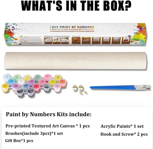 Miniatura 4 de Pintura personalizada por números, pintura personalizada por números para adultos principiantes, kit de pintura de lienzo para fotos, pintura