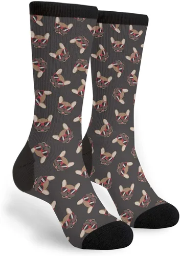 YISHOW Calcetines novedosos unisex con diseño de flamenco y perezoso de unicornio azul, divertidos y divertidos calcetines de vestir