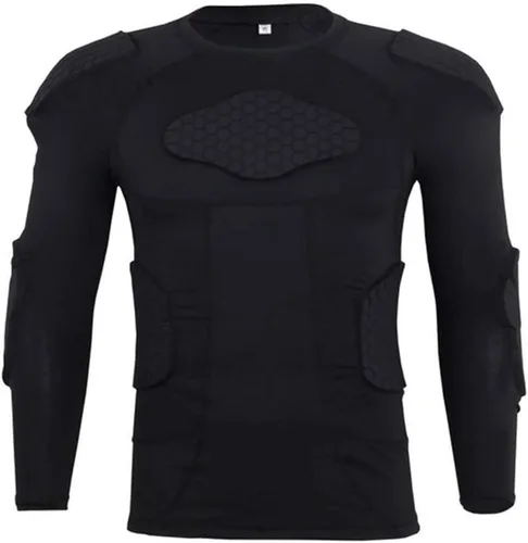 Miniatura 7 de Camiseta de portero para hombre acolchada, equipo de protección de fútbol americano para hombre, traje de entrenamiento, protector de costillas