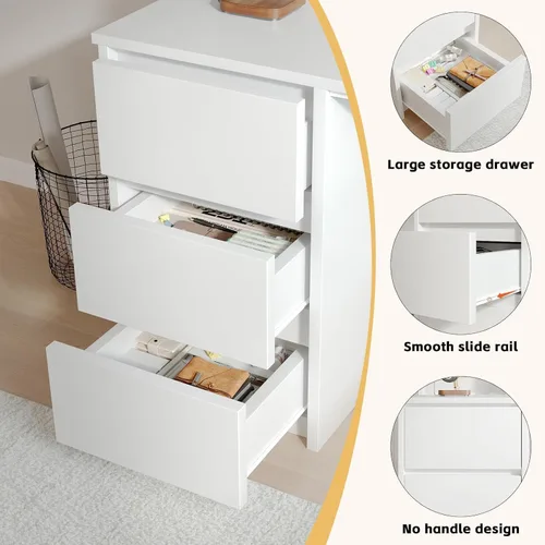 Miniatura 6 de MaverickFurni Escritorio para computadora de 60 pulgadas con estantes y hutch, escritorio de oficina en casa con 3 cajones de almacenamiento