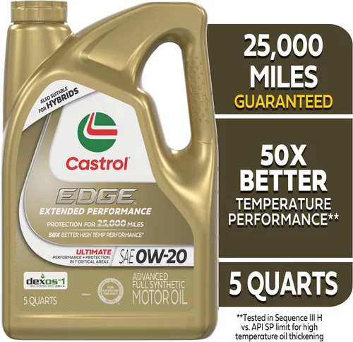 Miniatura 3 de Castrol EDGE Extended Performance 0W-20 Advanced - Aceite de motor sintético completo, 5 cuartos de galón