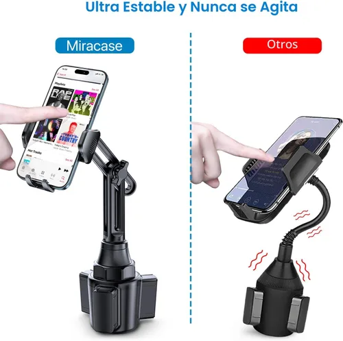 Miniatura 2 de Miracase 2025 Soporte Universal para Teléfono de Coche con Portavasos, [Girable y Ajustable] Soporte de Coche con Cuello Largo Compatible