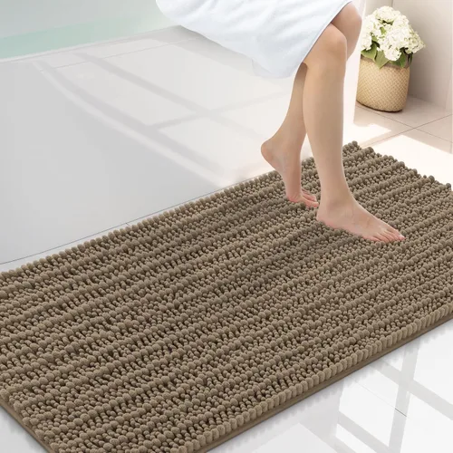 Miniatura 51 de Smiry Alfombras de Baño 24x16 pulgadas, Alfombras de Baño de Chenilla Extra Suaves y Absorbentes, Respaldo de Goma Antideslizante, Lavable a Máquina