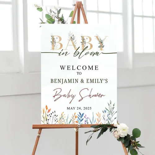 Miniatura 2 de Letrero de bienvenida personalizado para baby shower, 12 x 18, 24 x 18, 24 x 18, 24 x 36 pulgadas
