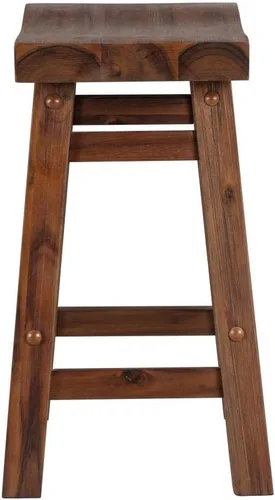 Miniatura 7 de Boraam Sonoma Taburete Alto Tipo Silla de Montar sin Respaldo para Comedor - Castaño con Acabado Cepillado - Juego de 2