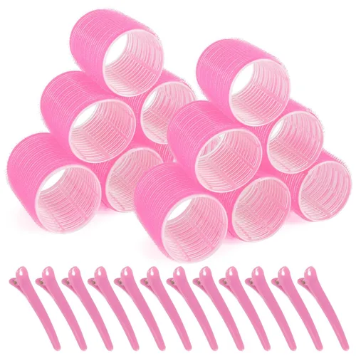 Miniatura 17 de Rodillos de pelo, paquete de 12 rulos de peluquería de salón de autoservicio, juegos de rodillos de pelo, rizadores de pelo, peinado rizado